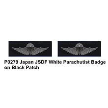 1:6 Scale Japan JSDF White Parachutist Badge on Black Patch
